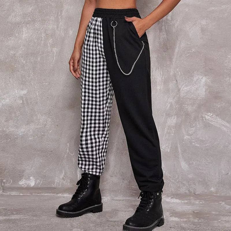 Contrast Chain Personalized Pants