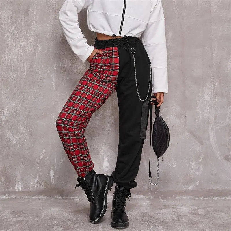 Contrast Chain Personalized Pants