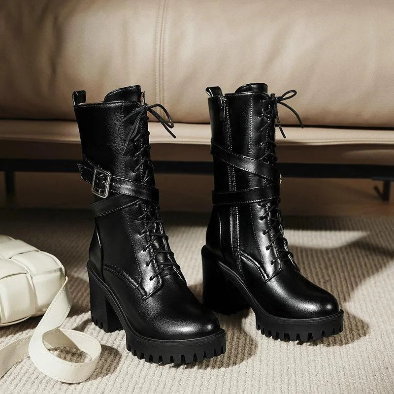 Lace Up British Style Martin Boots