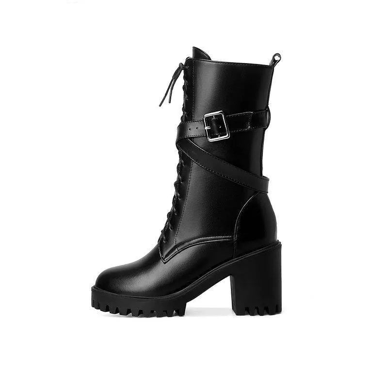 Lace Up British Style Martin Boots