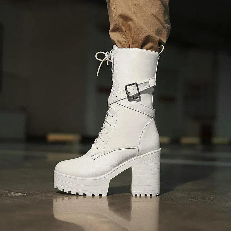 Lace Up British Style Martin Boots