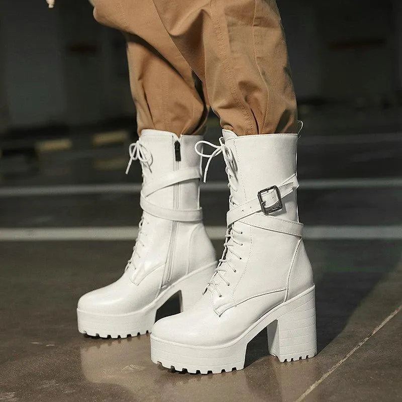 Lace Up British Style Martin Boots
