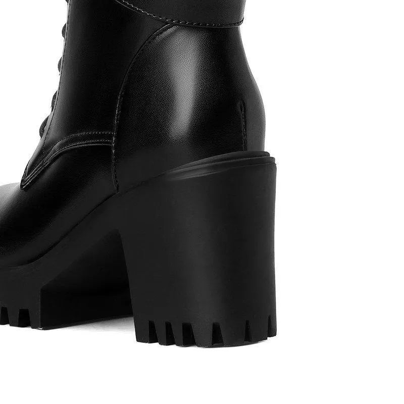 Lace Up British Style Martin Boots