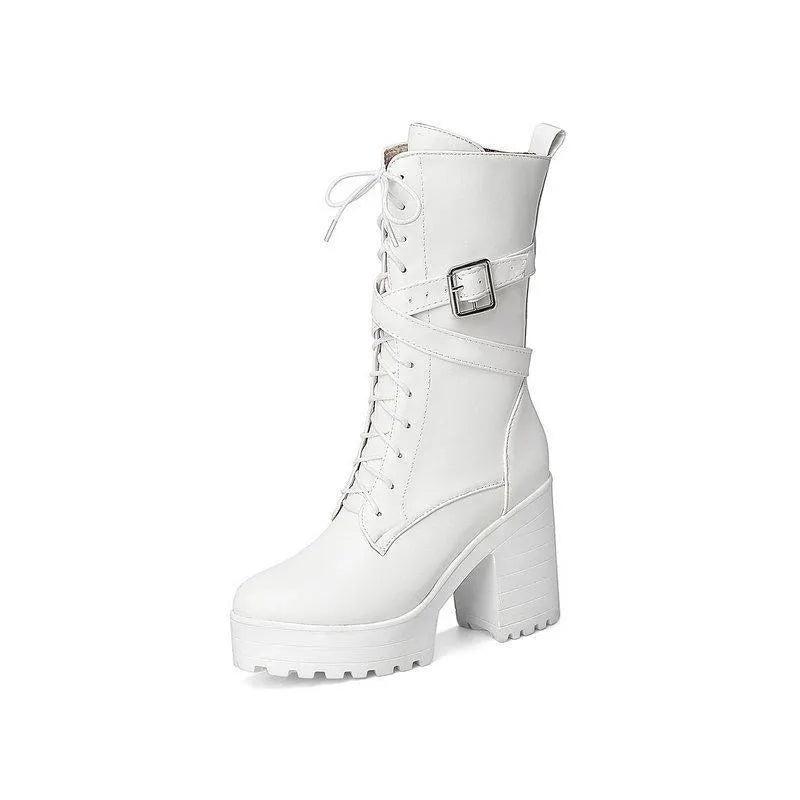 Lace Up British Style Martin Boots