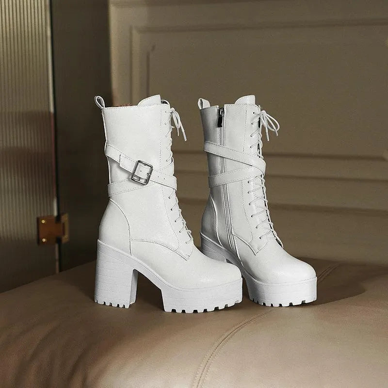Lace Up British Style Martin Boots