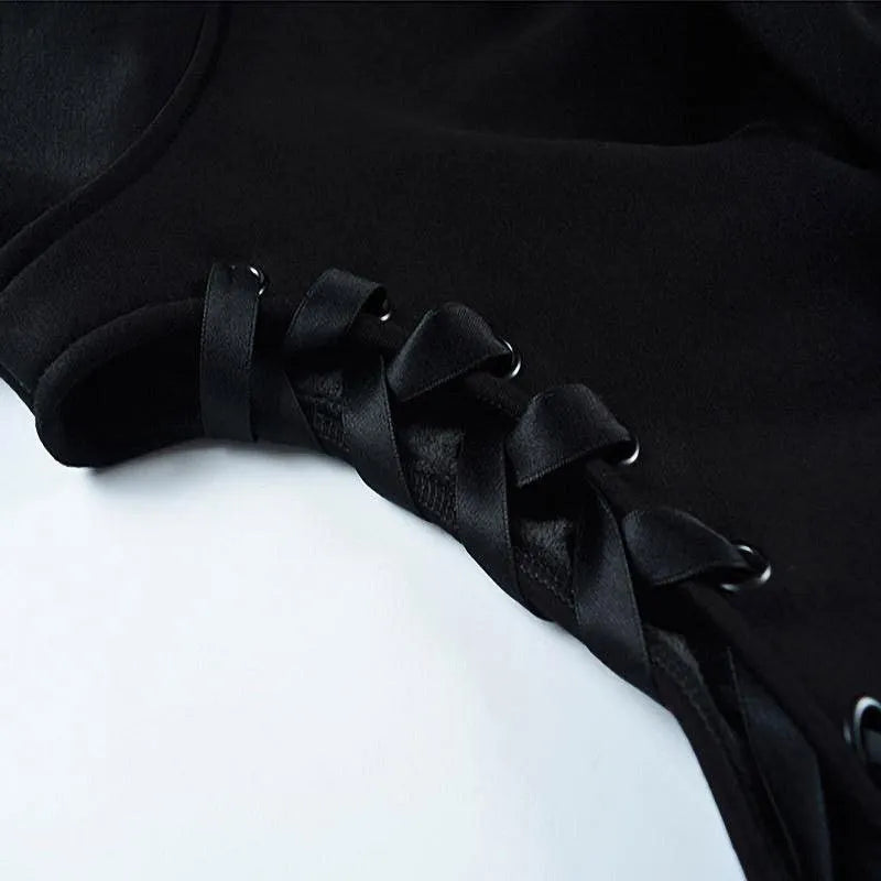 Cat Ears Lace Up Hoodie