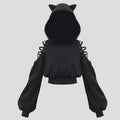 Cat Ears Lace Up Hoodie