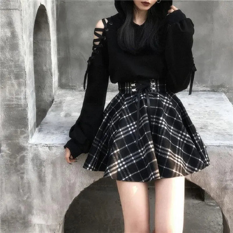 Cat Ears Lace Up Hoodie
