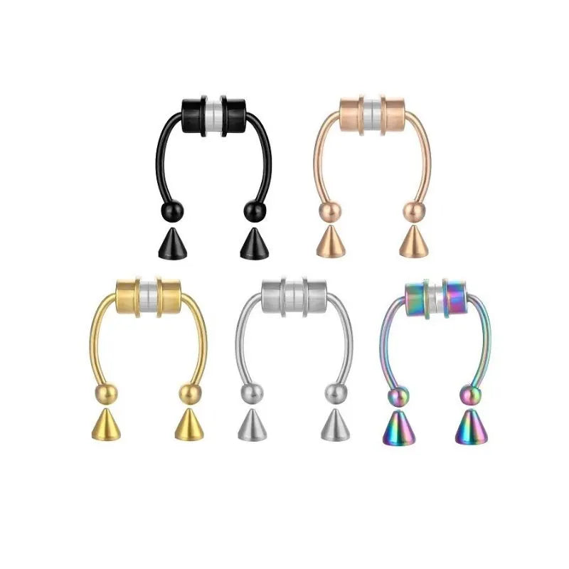 Fake Piercing Nose Septum Ring