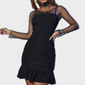 Caught My Heart Ruched Suspenders Dress