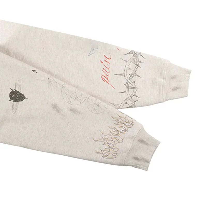 Graffiti Angel and Devil Vintage Hoodie