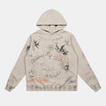 Graffiti Angel and Devil Vintage Hoodie