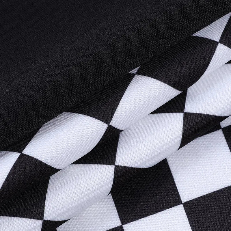 Contrast Check Pattern Panel Skirt