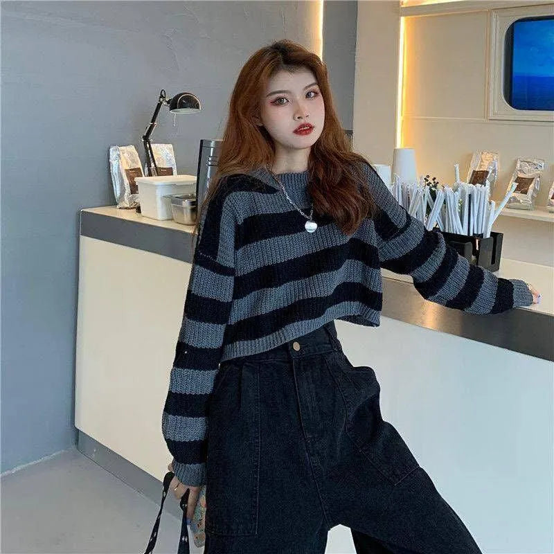 Black&Gray Striped Sweater