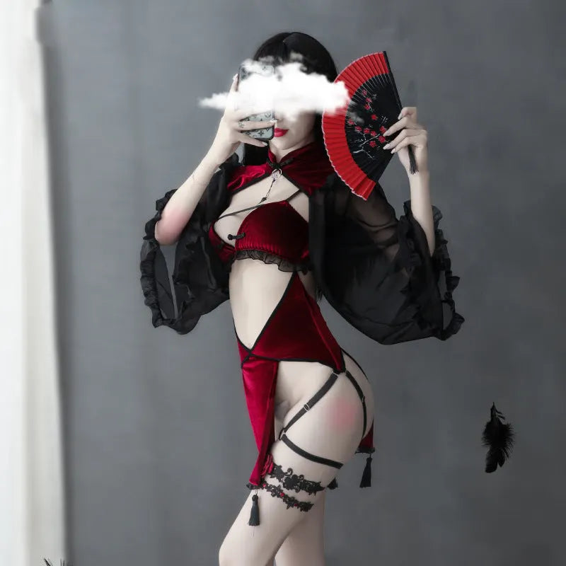 Love Is Love Cheongsam Lingerie Set
