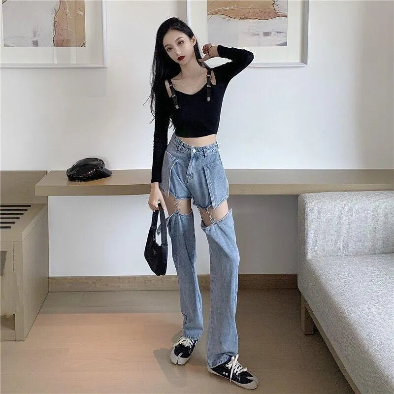 Removable Straight Pants