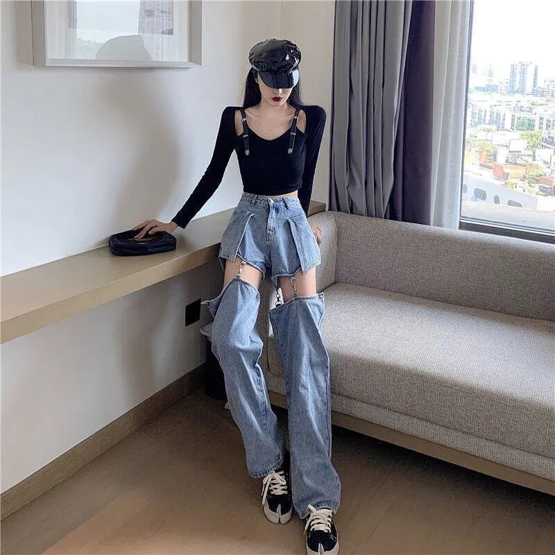Removable Straight Pants