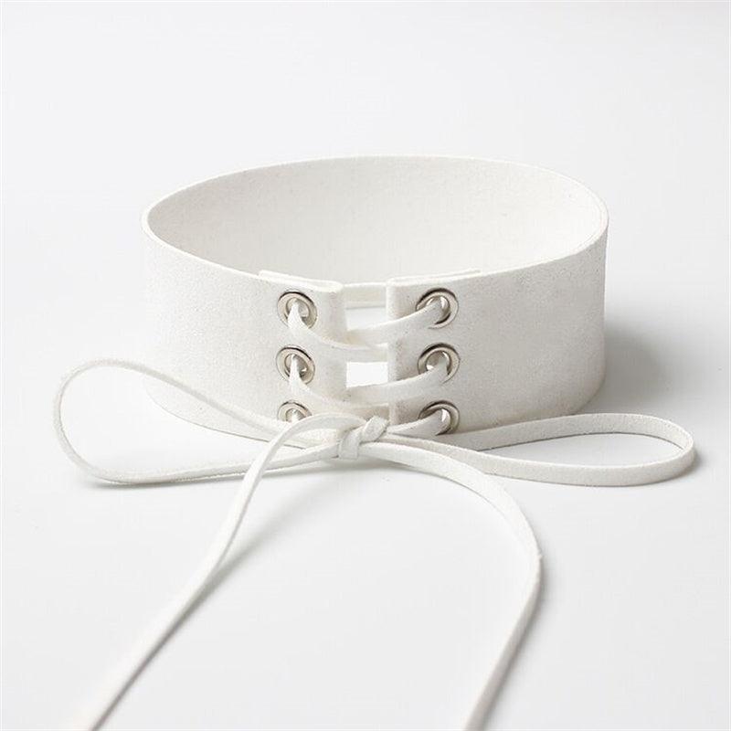 Goth Lace Up Choker