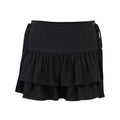 Layered Ruffle Hem Flared Mini Skirt