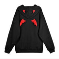 Black Little Devil Wings Oversize Hoodie