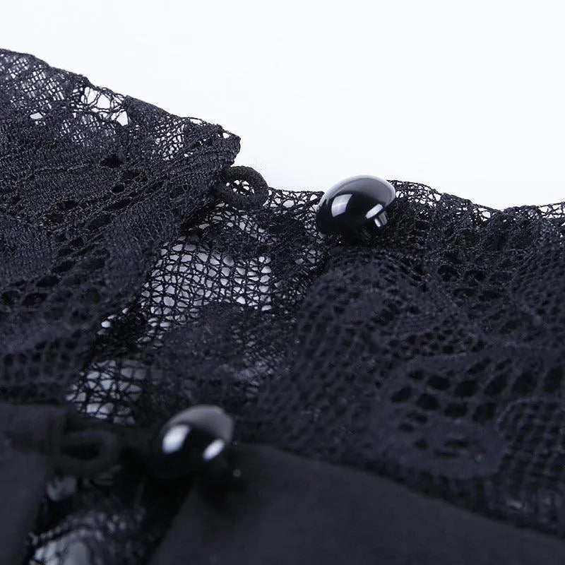 Lace Stitching Long-sleeved Dress