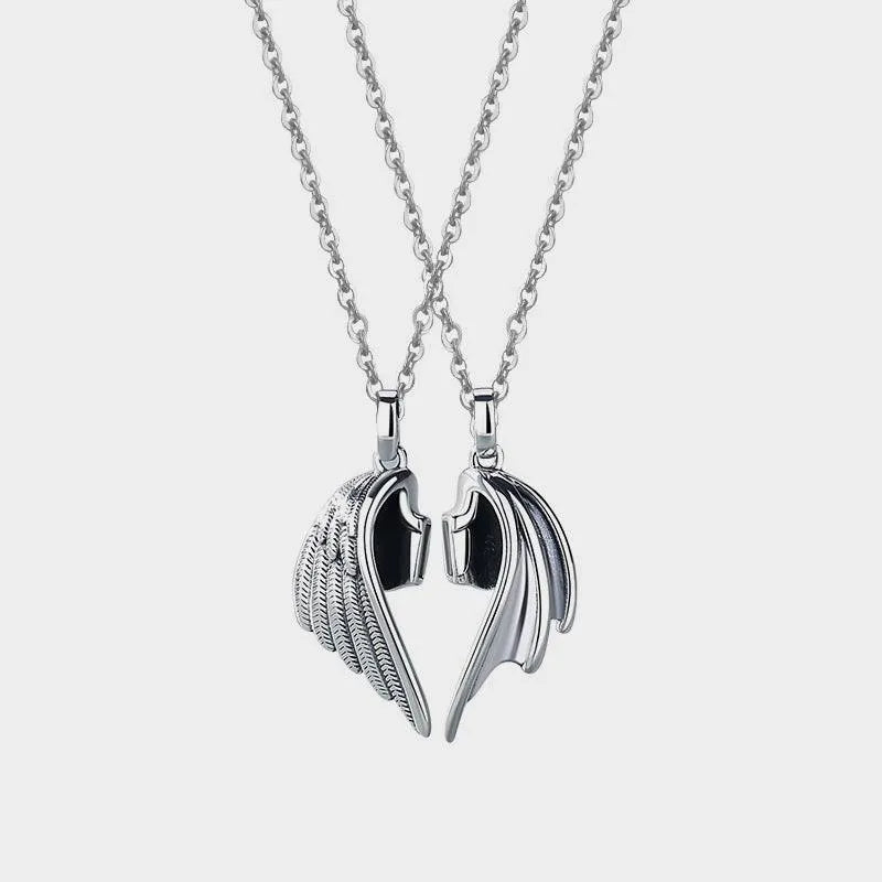 Devil and Angel Couple Necklace