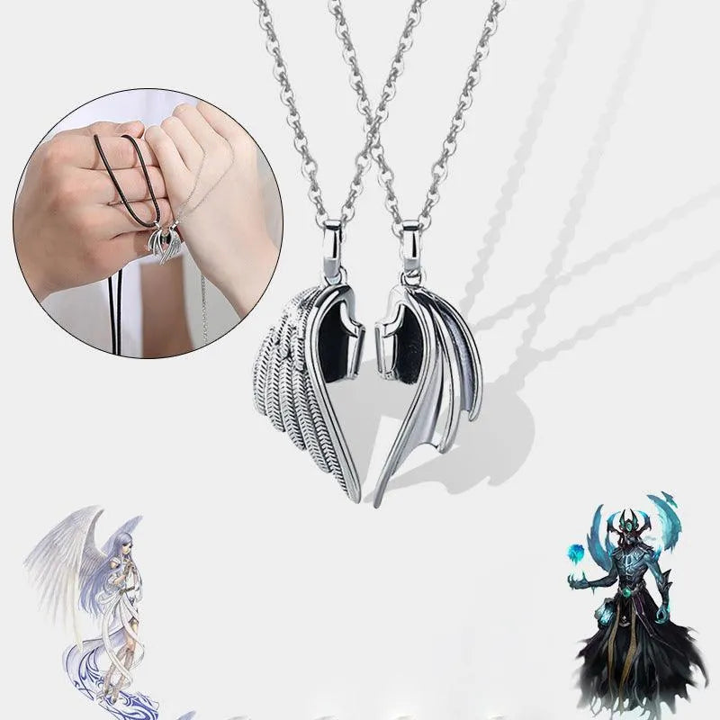 Devil and Angel Couple Necklace