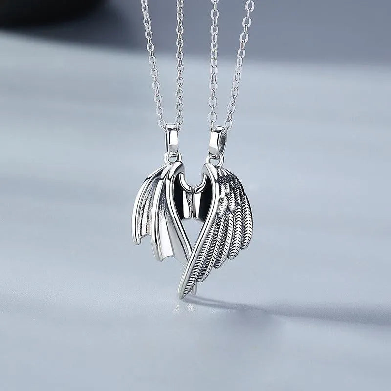 Devil and Angel Couple Necklace