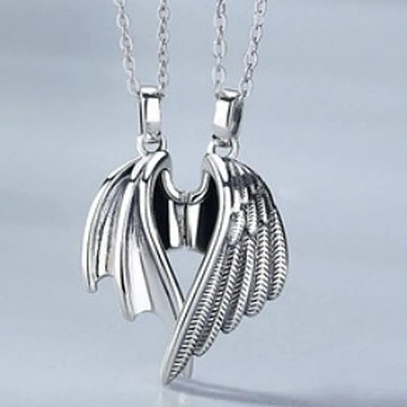 Devil and Angel Couple Necklace