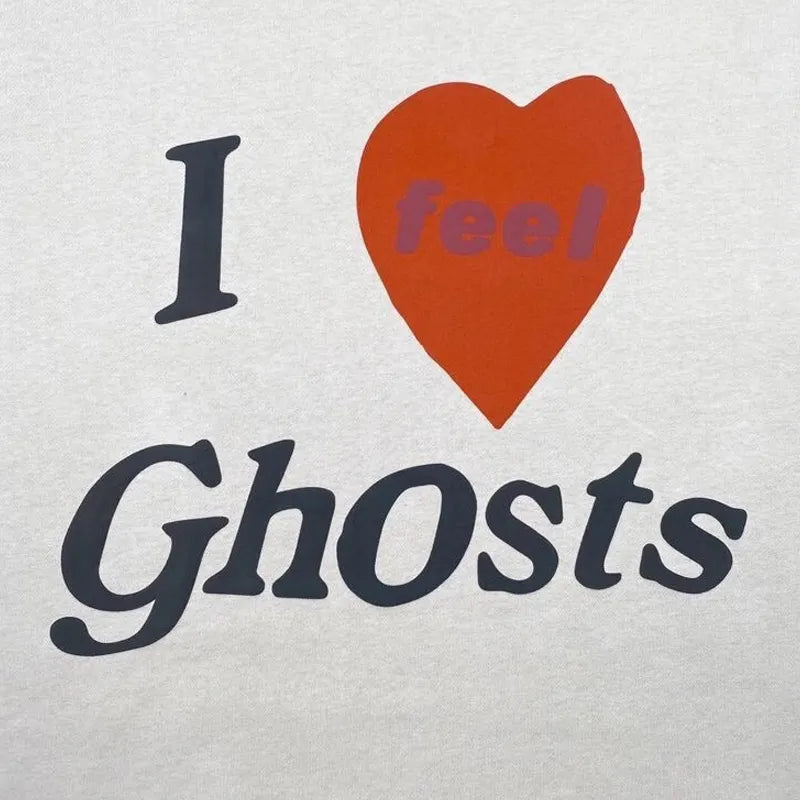 I Love Ghosts Round Neck Hoodie