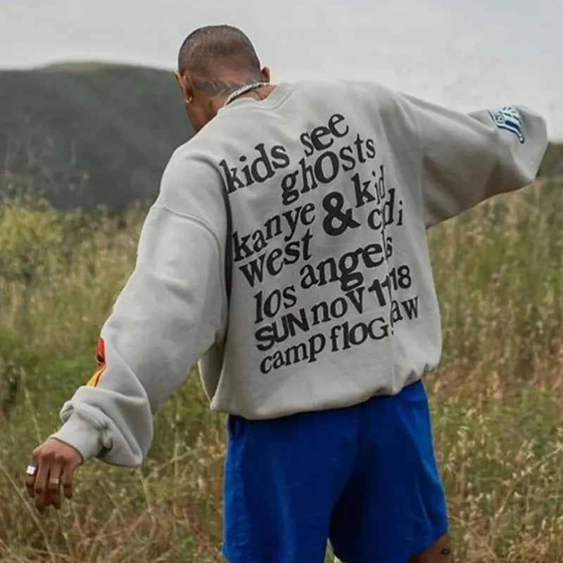 I Love Ghosts Round Neck Hoodie