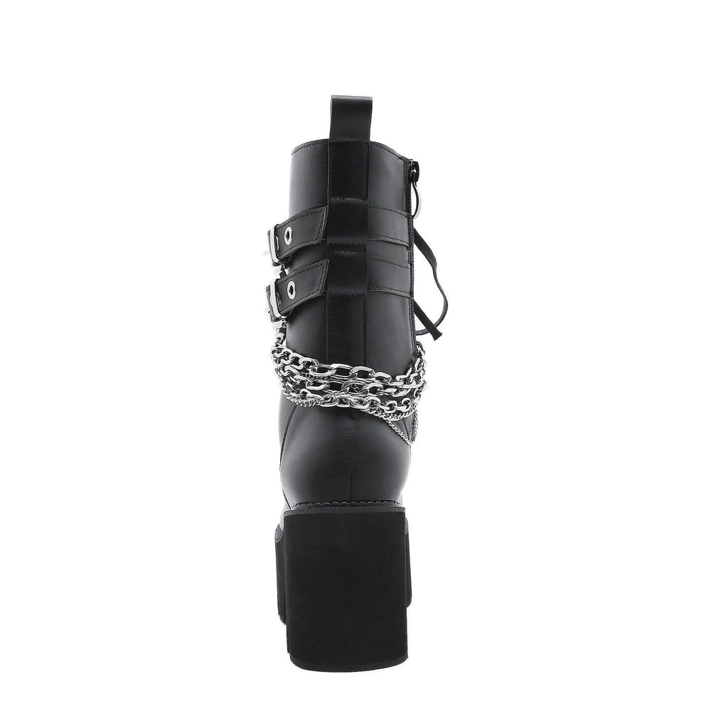 Rivet Buckle Martin Boots