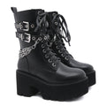 Rivet Buckle Martin Boots