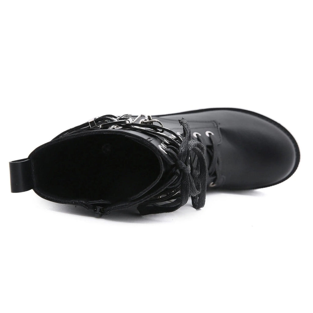 Rivet Buckle Martin Boots