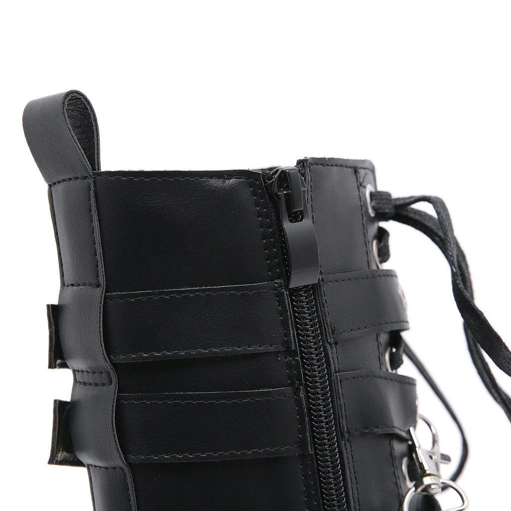 Rivet Buckle Martin Boots