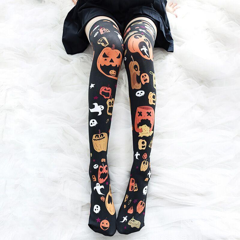 Ghost Pumpkin Bat Cartoon Halloween Stockings