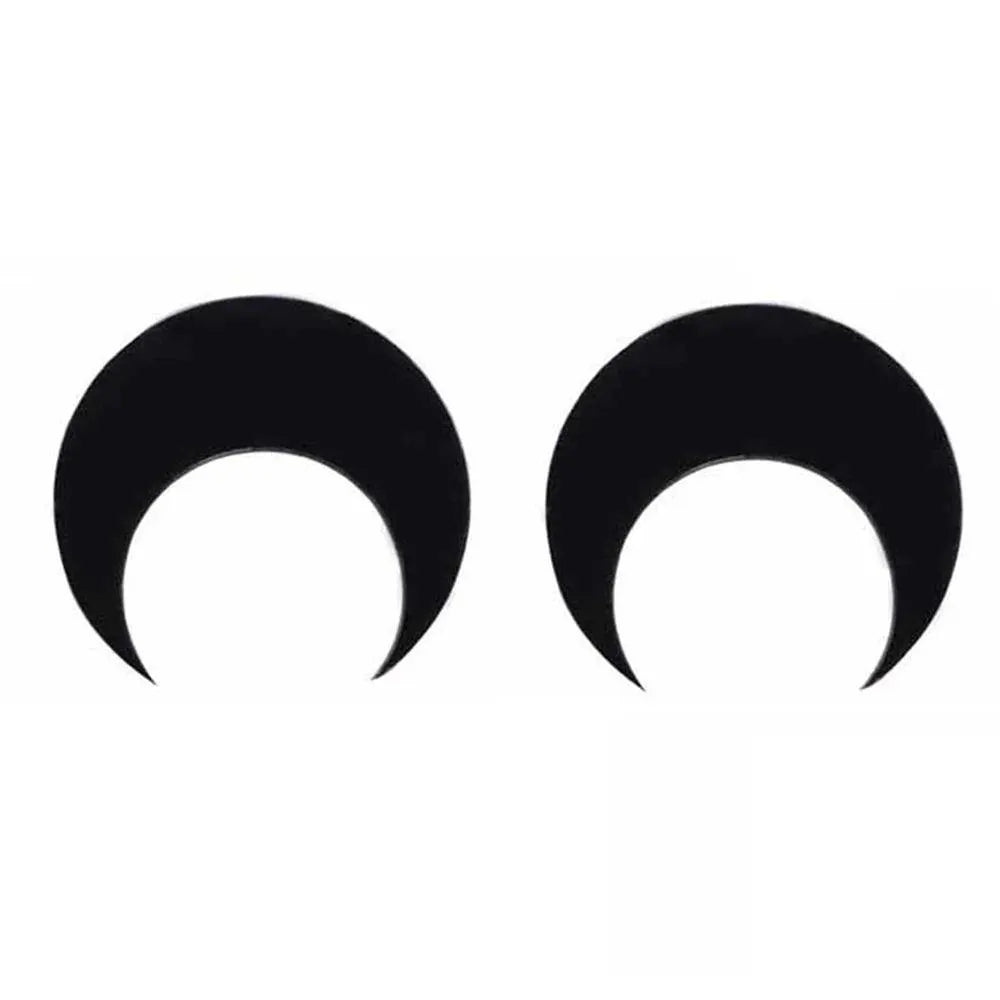 Black Moon Large Earrings