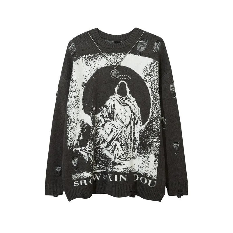 SHOW XIN DOU Print Sweater