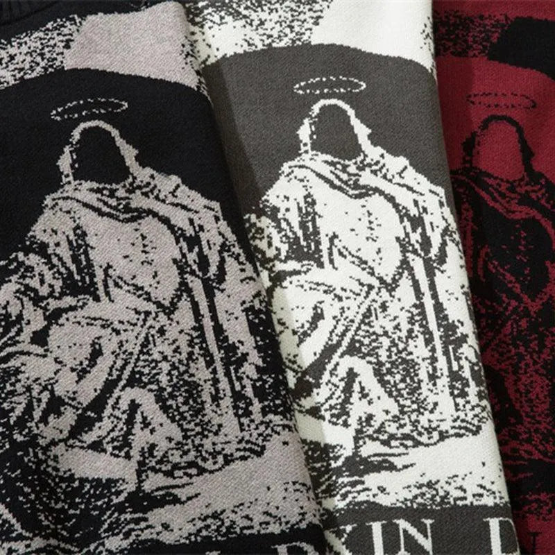 SHOW XIN DOU Print Sweater
