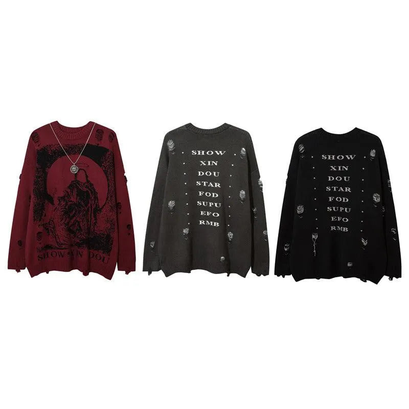SHOW XIN DOU Print Sweater