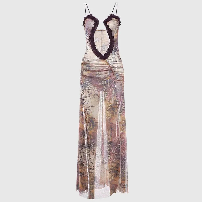Spaghetti Hollow Out Dress