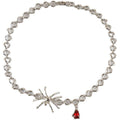 Spider Shaped Blood Drop Pendant Necklace and Earrings