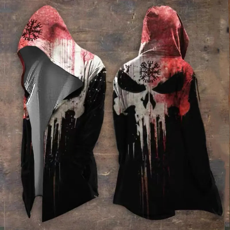 Vintage Totem Viking Art Hooded Jacket