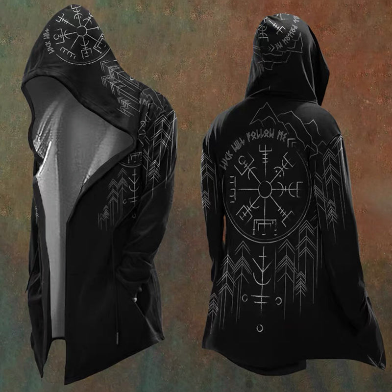 Vintage Totem Viking Art Hooded Jacket