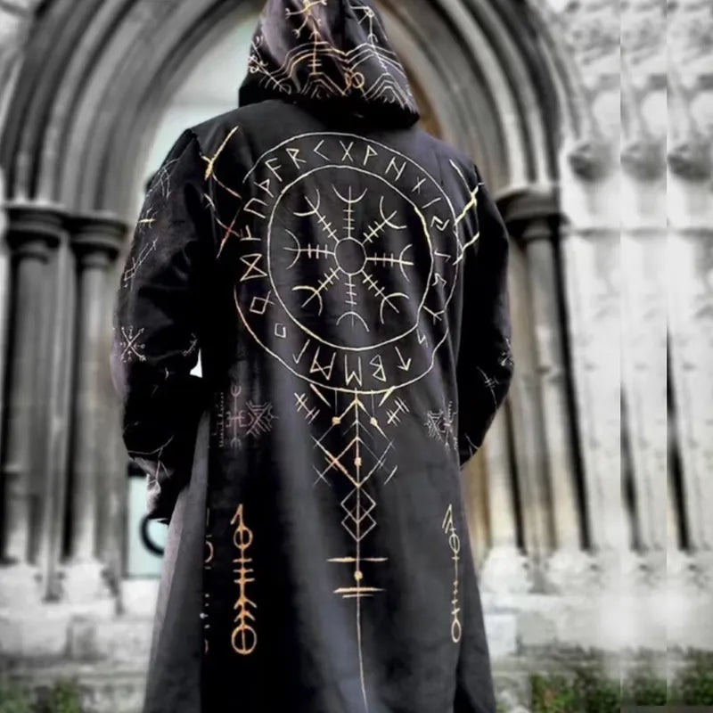 Vintage Totem Viking Art Hooded Jacket