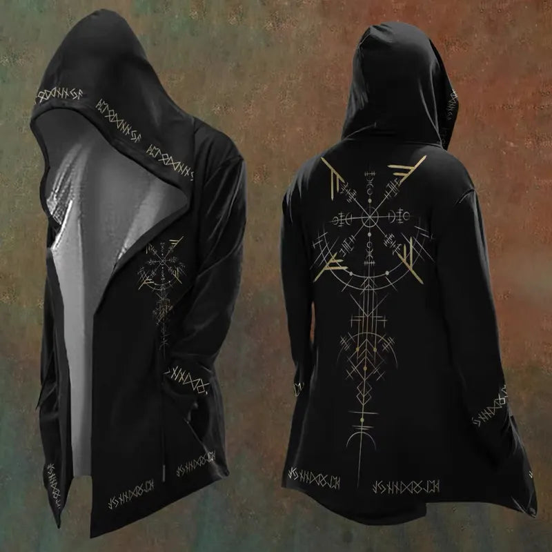 Vintage Totem Viking Art Hooded Jacket