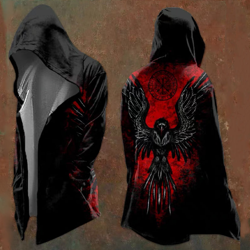Vintage Totem Viking Art Hooded Jacket