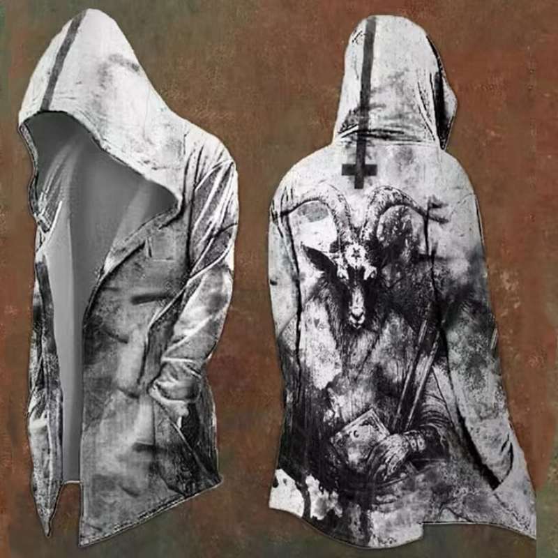 Vintage Totem Viking Art Hooded Jacket