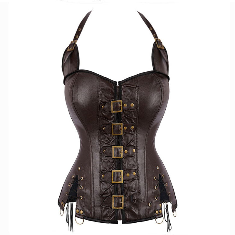 Had It Coming Leather Corset Top