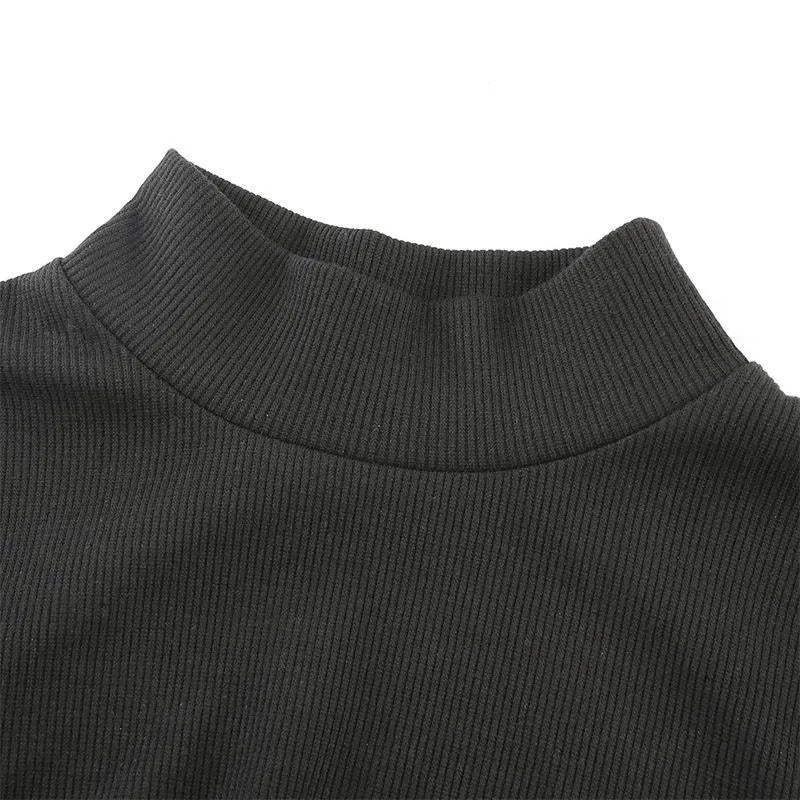 Mesh High Collar Long Sleeve Bodysuit